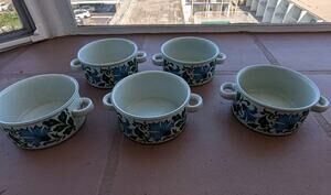 Midwinter Stonehenge Caprice 1.5 Cup Soup Cups/Casserole Dishes, 2 Handles Set 5